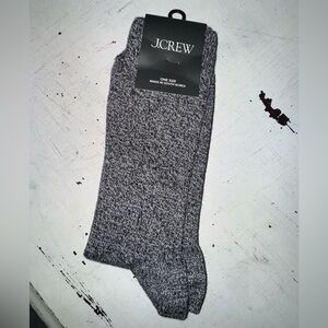 J. Crew Men's Marled Black & White Crew Socks